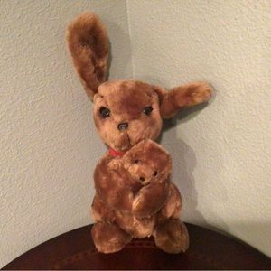 Mama dog with baby, soft and cuddly